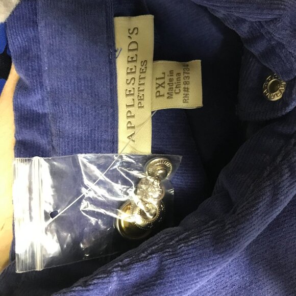 APPLESEED'S - WOMENS PETITE XL -BLUE LONG SLEEVE BUTTON COLLARED SHIRT - Picture 9 of 9